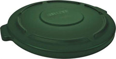 Rubbermaid - Round Lid for Use with 44 Gal Trash Cans - Green, Plastic, For 2641 & 2643 Brute Trash Cans - Americas Industrial Supply