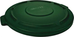 Rubbermaid - Round Lid for Use with 10 Gal Round Trash Cans - Green, Polyethylene, For Brute Trash Cans - Americas Industrial Supply