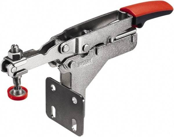 Bessey - 450 Lb Holding Capacity, Horizontal Handle, Manual Hold Down Toggle Clamp - U-Bar, Flanged Base, Carbon Steel - Americas Industrial Supply