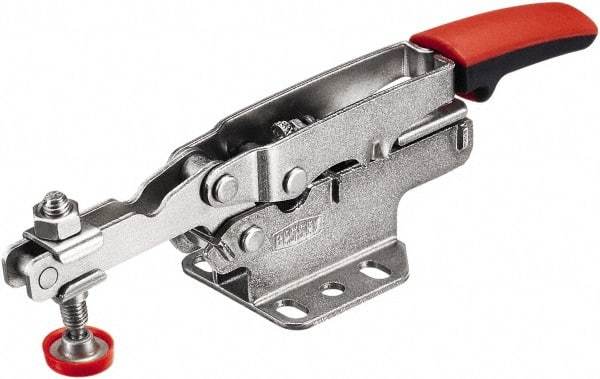 Bessey - 450 Lb Holding Capacity, Horizontal Handle, Manual Hold Down Toggle Clamp - U-Bar, Flanged Base, Carbon Steel - Americas Industrial Supply