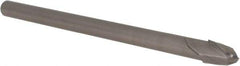 Accupro - 7/16" Diam, 21/32" LOC, 2 Flute Solid Carbide Ball End Mill - Uncoated, Single End, 6" OAL, 3/8" Shank Diam, Spiral Flute - Americas Industrial Supply