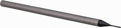 Accupro - 0.02" Diam, 0.16" LOC, 3 Flute Solid Carbide Ball End Mill - AlTiN Finish, Single End, 2-1/2" OAL, 1/8" Shank Diam, Spiral Flute - Americas Industrial Supply