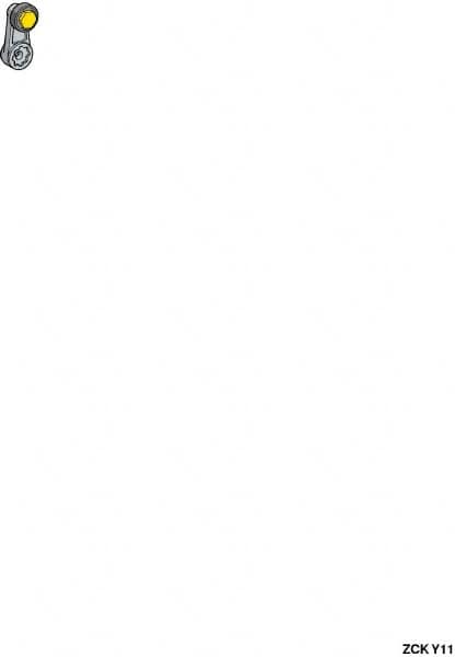 Telemecanique Sensors - 3-1/2 Inch Long, Limit Switch Roller Lever - Steel Roller, For Use with ZCKE05 - Americas Industrial Supply