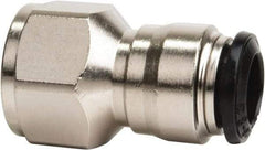 Value Collection - 4mm Outside Diam, M5 Metric, Nickel Plated Brass Push-to-Connect Tube Female Connector - 250 Max psi, Tube to Metric Thread Connection, Buna O-Ring - Americas Industrial Supply