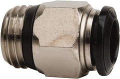 Value Collection - 5mm Outside Diam, M5 Metric, Nickel Plated Brass Push-to-Connect Tube Male Connector - 250 Max psi, Tube to Metric Thread Connection, Buna O-Ring - Americas Industrial Supply