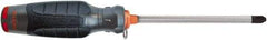 Proto - #3, 10-3/8" OAL, Tethered Phillips Screwdriver - 6" Blade Length, Round Shank, Ergonomic Handle - Americas Industrial Supply