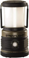 Streamlight - 4 White, 1 Red LED Bulb, Spotlight/Lantern Flashlight - Coyote Tan Plastic Body, 3 D Alkaline Batteries Included - Americas Industrial Supply