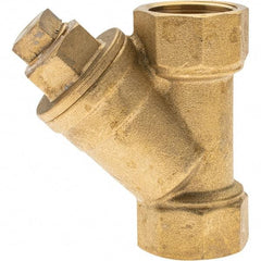 Value Collection - 3/4" Pipe, Female NPT Ends, Forged Brass Y-Strainer - 600 psi WOG Rating, 150 psi WSP Rating - Americas Industrial Supply