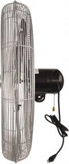 Maxess Climate Control Technologies - 30" Blade, 1/4 hp, 5,300, 6,200 & 7,800 CFM, Oscillating Industrial Circulation Fan - Back-Mounted, 120 VAC Volts, 1.60-1.90 Amps, 3 Speed - Americas Industrial Supply
