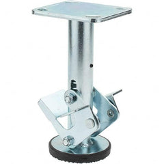 Hamilton - Floor Truck Lock for 8" Diam Caster Wheels - 8-1/2" Retracted Clearance, 4" x 4-1/2" Top Plate Size, 2-5/8" x 3-5/8" Slotted to 3" x 3" Bolt Hole Spacing - Americas Industrial Supply