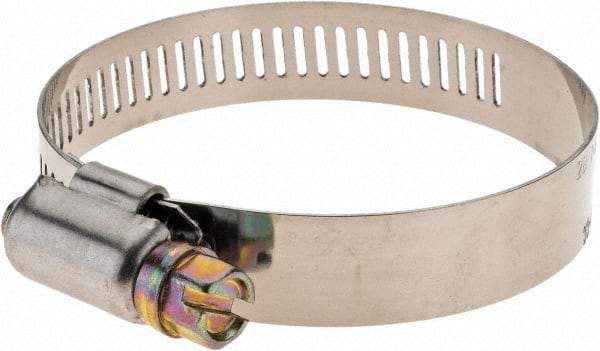 Value Collection - SAE Size 28, 1-5/16 to 2-1/4" Diam, Stainless Steel Worm Drive Clamp - 1/2" Wide - Americas Industrial Supply