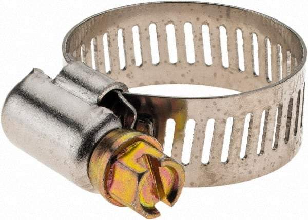 Value Collection - SAE Size 10, 9/16 to 1-1/16" Diam, Stainless Steel Worm Drive Clamp - 1/2" Wide - Americas Industrial Supply