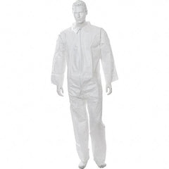 Import - Size L Polypropylene General Purpose Coveralls - White, Zipper Closure, Open Cuffs, Open Ankles - Americas Industrial Supply