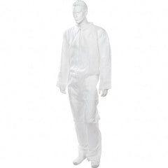 Import - Size 2XL Polypropylene General Purpose Coveralls - White, Zipper Closure, Open Cuffs, Open Ankles - Americas Industrial Supply