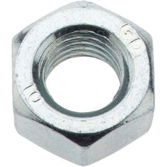 Value Collection - M10x1.50 Metric Coarse Steel Right Hand Hex Nut - 16mm Across Flats, 8.4mm High, Zinc-Plated Finish - Americas Industrial Supply