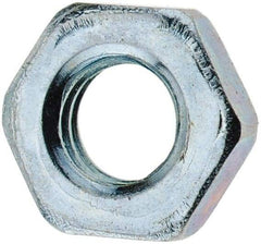 Import - M4x0.70 Metric Coarse Steel Right Hand Hex Jam Nut - 7mm Across Flats, 2.2mm High, Zinc-Plated Finish - Americas Industrial Supply