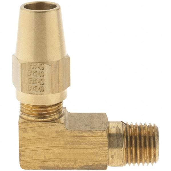 Eaton - 3/8" OD, Brass Male Elbow - Comp x MNPT Ends - Americas Industrial Supply