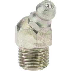 Value Collection - 30° Head Angle, 1/8 Thread Standard Grease Fitting - Zinc Plated Finish - Americas Industrial Supply