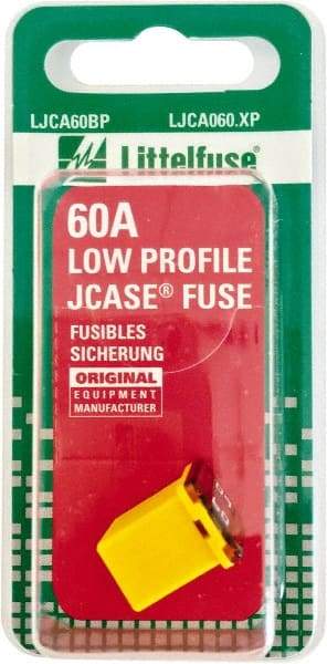 Littelfuse - 60 Amp, 58 VDC, Automotive Fuse - Yellow, Littlefuse LJCA060 - Americas Industrial Supply