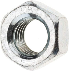 Value Collection - 5/8-11 UNC Steel Right Hand Hex Nut - 15/16" Across Flats, 35/64" High, Zinc-Plated Finish - Americas Industrial Supply