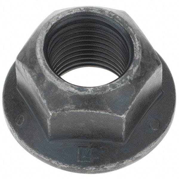 Made in USA - 5/8-18 UNF Grade G Hex Flange Lock Nut with Distorted Thread - Uncoated - Americas Industrial Supply