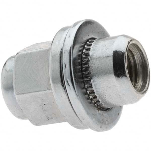 Value Collection - M12-1.5 Chrome Finish Mag Wheel Nut - 21mm Hex, 37mm Overall Length - Americas Industrial Supply