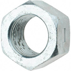 Value Collection - 3/4-16 UNF Grade 2 Two Way Lock Nut with Distorted Thread - 1-1/8" Width Across Flats, 41/64" High, Zinc-Plated Finish - Americas Industrial Supply