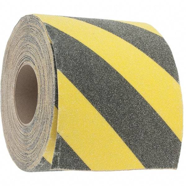 Made in USA - Black & Yellow Anti-Slip Tape - 6" Wide x 60' Long - Americas Industrial Supply