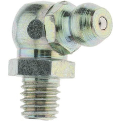 Value Collection - 90° Head Angle, M6x1 Taper Thread Grease Fitting - Zinc Plated Finish - Americas Industrial Supply