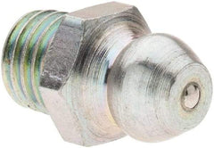 Value Collection - Straight Head Angle, 1/4-28 Taper Thread Grease Fitting - Zinc Plated Finish - Americas Industrial Supply