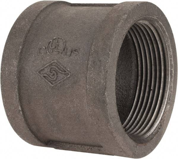 Value Collection - Size 2-1/2", Class 150, Malleable Iron Black Pipe Coupling (Right Hand) - 150 psi, Threaded End Connection - Americas Industrial Supply