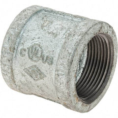 Value Collection - Class 150, 1-1/4" Galvanized Pipe Coupling (Right Hand) - Threaded, Malleable Iron - Americas Industrial Supply
