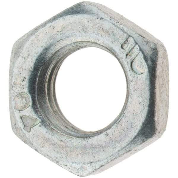 Import - M5x0.80 Metric Coarse Steel Right Hand Hex Jam Nut - 8mm Across Flats, 2.7mm High, Zinc-Plated Finish - Americas Industrial Supply