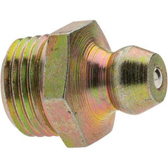 Value Collection - Straight Head Angle, 1/8-27 Taper Thread Grease Fitting - Zinc Plated Finish - Americas Industrial Supply