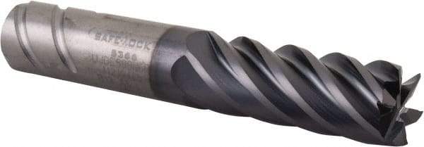 Kennametal - 5/8", 1-1/4" LOC, 5/8" Shank Diam, 3-1/2" OAL, 6 Flute, Solid Carbide Square End Mill - Single End, AlTiN Finish, Spiral Flute, 38° Helix, Centercutting, Right Hand Cut, Right Hand Flute, Series UJDE - Americas Industrial Supply