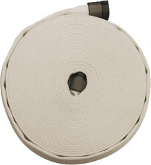 Dixon Valve & Coupling - 3" ID, 135 Working psi, White Polyester/Rubber Fire Hose, Single Jacket - Male x Female NPSH Ends, 50' Long, 405 Burst psi - Americas Industrial Supply