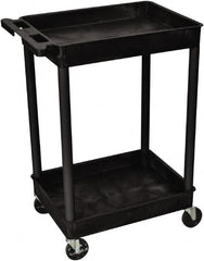 Luxor - 300 Lb Capacity, 24" Wide x 18" Long x 37" High Shelf Cart - 2 Shelf, Plastic - Americas Industrial Supply