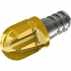 Iscar - MM HRF Grade IC903 Carbide Ball Nose Milling Tip Insert - TiAlN Finish, 2 Flutes, 3/8" Cutting Diam, 0.38" Depth of Cut, 0.48" Extension - Americas Industrial Supply