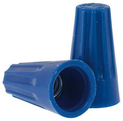 Ideal - 2, 22 to 3, 16 AWG, 300 Volt, Flame Retardant, Standard Twist on Wire Connector - Blue, 221°F - Americas Industrial Supply