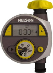 Nelson - Electronic Lawn Sprinkler Timer - 2 Watering Modes, 1 Outlet, 3/4-18 National Hose Thread - Americas Industrial Supply