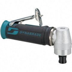 Dynabrade - 1/4" Collet, Angle Handle, Air Angle Die Grinder - 20,000 RPM, Front Exhaust, 23 CFM, 0.4 hp, 90 psi, 1/4 NPT Inlet - Americas Industrial Supply