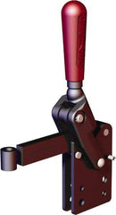 De-Sta-Co - 2,248 Lb Holding Capacity, Vertical Handle, Manual Hold Down Toggle Clamp - 90° Handle Movement, 120° Bar Opening, Solid Bar, Straight Base, Oxide Finish, Forged Alloy Steel - Americas Industrial Supply