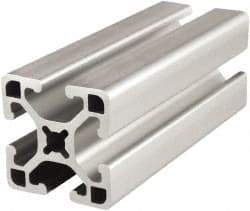 80/20 Inc. - 145 Inches Long x 1-1/2 Inches Wide x 1-1/2 Inches High, T Slotted Aluminum Extrusion - 0.877 Square Inches, Clear Anodized Finish - Americas Industrial Supply