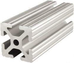 80/20 Inc. - 72 Inches Long x 1-1/2 Inches Wide x 1-1/2 Inches High, T Slotted Aluminum Extrusion - 1.154 Square Inches, Clear Anodized Finish - Americas Industrial Supply
