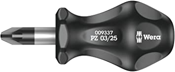 Wera 05009337001 Stubby/Carburettor screwdriver PZ03x25mm,Multi-colour - Americas Industrial Supply