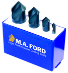 4 Pc. 60°-1/4; 1/2; 3/4; 1 TiN Coated Uniflute Countersink Set - Americas Industrial Supply