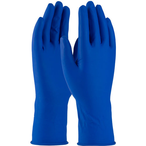 ‎62-327/XL Disposable Gloves - Ambi-Thix Indust Grade Disposable Latex - Blue 13 Mil Powdered - Text. - Exact Industrial Supply