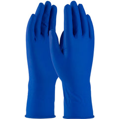 ‎62-327PF/S Disposable Gloves - Ambi-Thix Medical Disposable Latex - Blue 13 Mil Powder Free - Textured - Exact Industrial Supply
