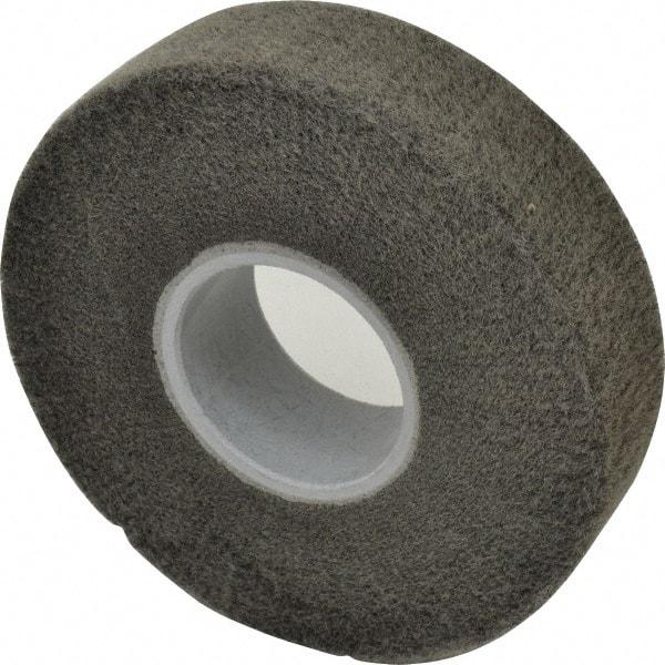 3M - 8" Diam Silicon Carbide Finishing Flap Wheel - 3" Hole, 2" Wide, Density 5, Nonwoven, Fine Grade, 3,200 Max RPM - Americas Industrial Supply