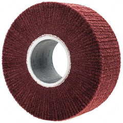 3M - 8" Diam Aluminum Oxide Finishing Flap Wheel - 3" Hole, 3" Wide, Density 5, Nonwoven, Fine Grade, 3,200 Max RPM - Americas Industrial Supply